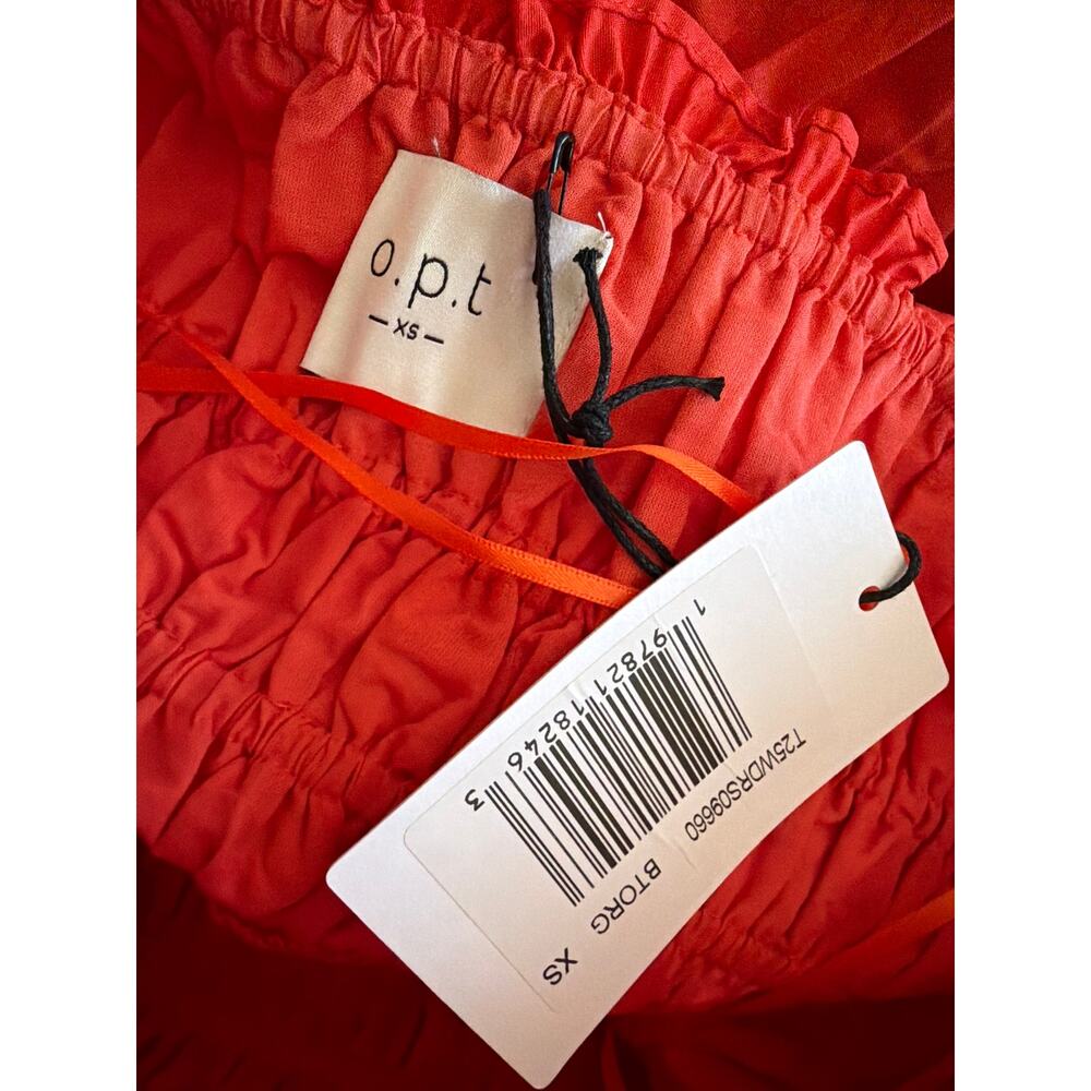 New O.P.T  Freya Cotton burnt orange Dress O.P.T sz XS - Picture 5 of 5
